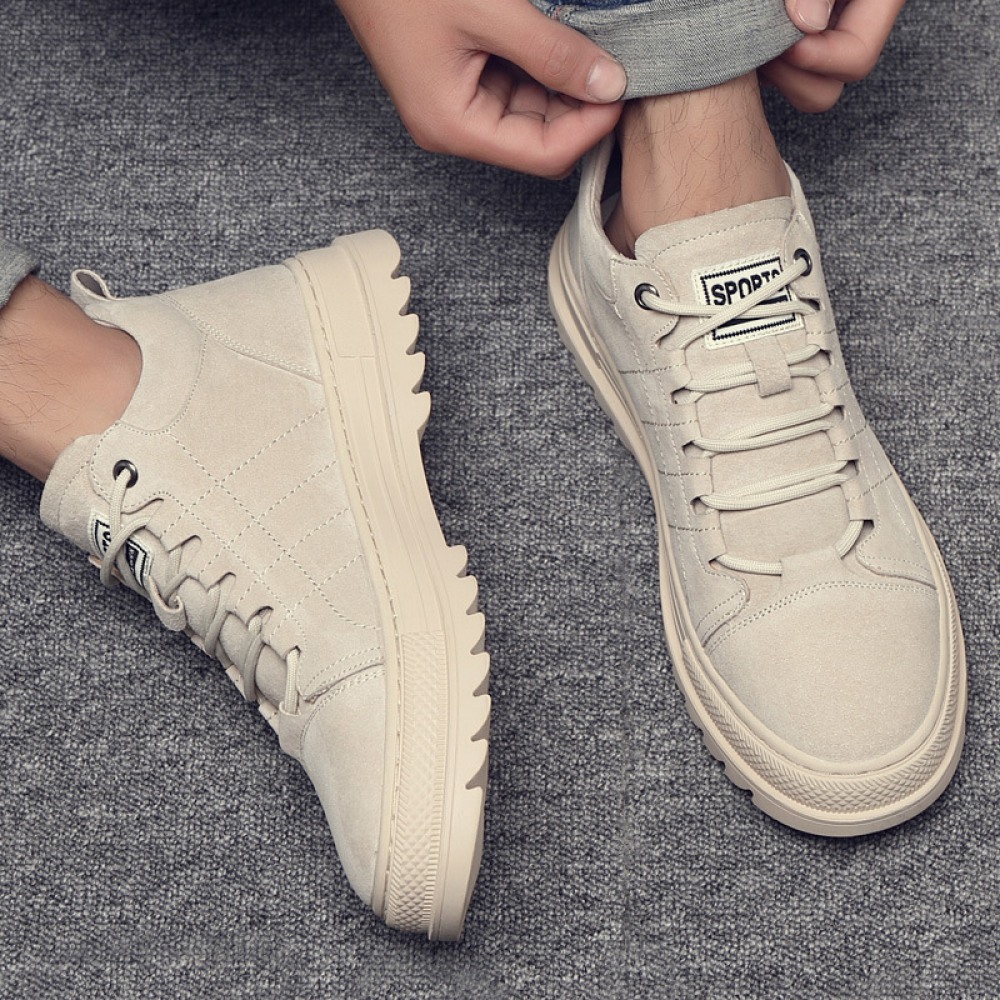 Men's Fashion Leather Casual Shoes Low-Cut British Martin Boots