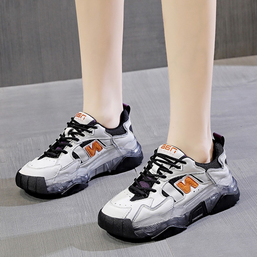 Children's Autumn New Trendy Thick-Soled Breathable Casual Sports Platform Shoes Plus Velvet
