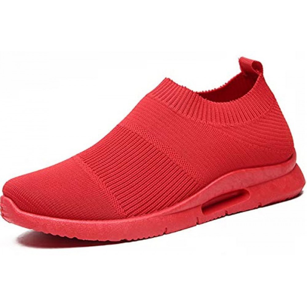 Mens Fashion Lightweight Athletic Running Walking Gym Shoes Casual Sports Shoes Red